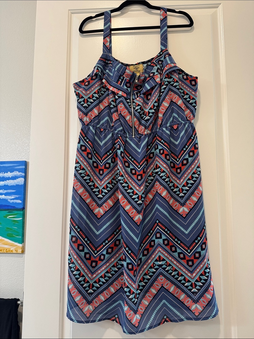 Stevie & Lindsay Patterned Chevron Sleeveless Sundress size 3x